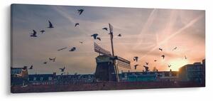 Tablou cu moară de vânt (120x50 cm)