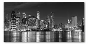Tablou sticlă Manhattan pe timp de noapte