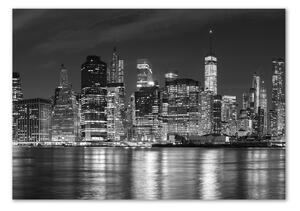 Tablou sticlă Manhattan pe timp de noapte