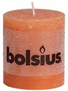 Bolsius Lumânare bloc rustică, 6 buc., portocaliu, 80 x 68 mm 103868020337