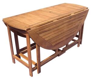 Set mobilier de exterior pliabil, 7 piese, lemn masiv de acacia