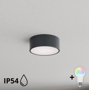 Brilagi - LED RGBW Lumină de tavan pentru baie CLARE 1xE27/12W/230V, diametru 20 cm, antracit, IP54