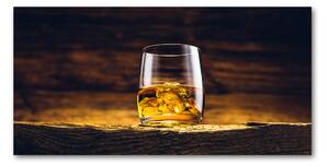 Tablou sticlă Bourbon într-un pahar