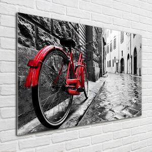 Tablou din Sticlă bicicletă roșie