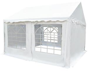 Pavilion de grădină, alb, 4 x 4 m, PVC