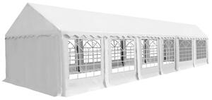 Pavilion de grădină, alb, 6 x 12 m, PVC