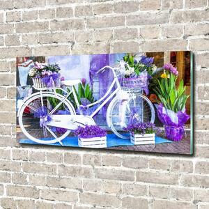 Fotografie imprimată pe sticlă bicicletă alb
