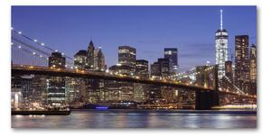 Imagine de sticlă Manhattan pe timp de noapte
