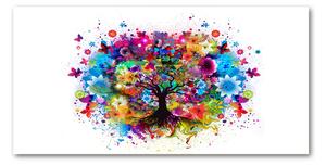 Fotografie imprimată pe sticlă copac colorat