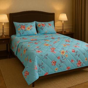 Set lenjerie pat dublu cu pilota reversibila Kari 200x220 cm