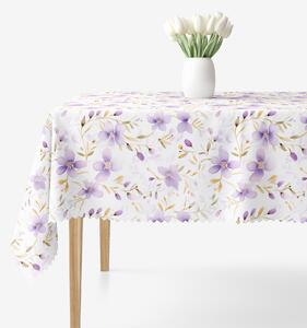 Goldea față de masă teflonată - flori violete 120 x 160 cm