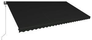 Copertină retractabilă cu senzor vânt & LED antracit 600x300 cm