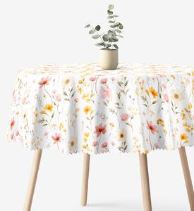 Goldea față de masă teflonată - paradisul florilor - rotundă Ø 150 cm