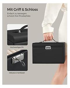 Set 2 cutii de bijuterii, Songmics, 18 x 26 x 17 cm, JBC121B, Negru