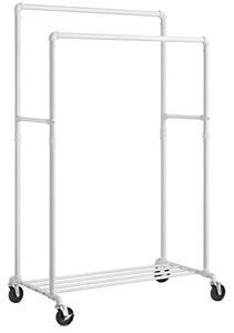 Cuier stender, Songmics, Alb-Negru, 162×100×59 cm