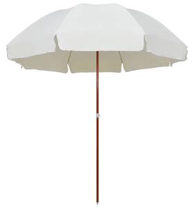 Umbrelă de soare cu stâlp din oțel, nisipiu, 300 cm