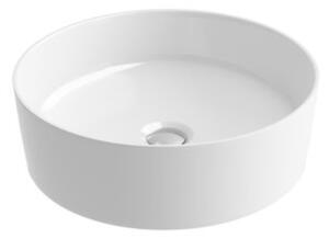 Ravak Uni lavoar 40x40 cm rotund de blat alb luciu XJX01140002