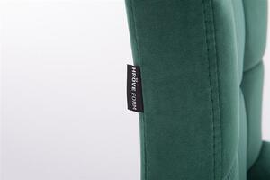 HR7009W Scaun Catifea Verde de Smarald cu Bază Neagră