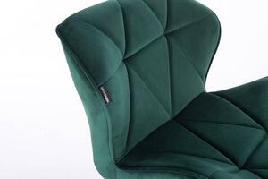 HR111K scaun Catifea Verde cu Bază Aurie
