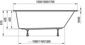 Ravak Chrome cada dreptunghiulară 150x70 cm alb C721000000
