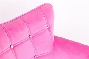 HR804CK scaun Catifea Roz cu Bază Aurie