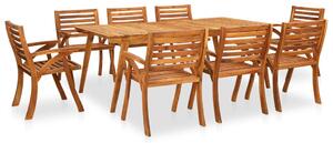 Set mobilier pentru grădină, 9 bucăți, lemn masiv de acacia