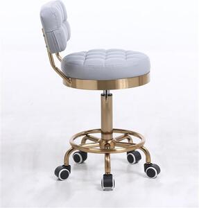 HR636 Szürke modern műbőr szék arany lábbal