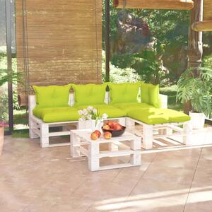 Set mobilier grădină din paleți, 5 piese, cu perne, lemn de pin