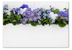 Imagine de sticlă flori albastre