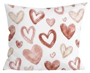 Fata de perna flanelata AMORIA HEARTS 45x45 cm, modelata
