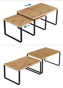 Set 4 rafturi bucatarie, Songmics, Antic-Negru, 30x20x15 cm