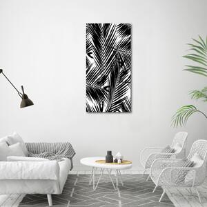 Fotografie imprimată pe sticlă frunze de palmier