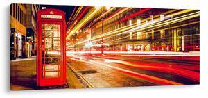 Tablou cu căsuța telefonică roșie din Londra (120x50 cm)
