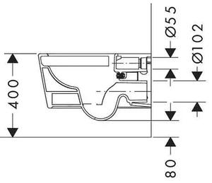 Set complet vas WC suspendat Hansgrohe EluPura S, cu spălare AquaFall Flush, cu rezervor si clapeta
