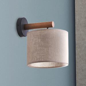 TK Lighting Deva Nature lampă de perete 1x15 W negru-gri-lemn-bej 6106