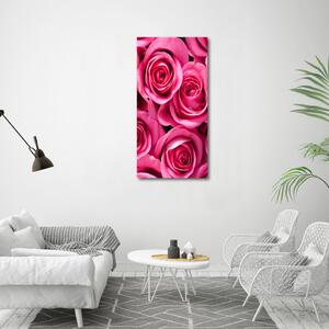 Pictură pe pânză trandafiri roz