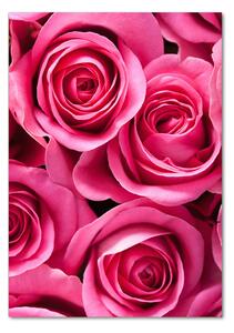 Tablou sticlă trandafiri roz