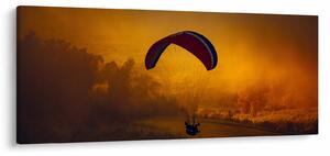 Tablou cu parașutistul în apus de soare (120x50 cm)