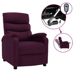 Fotoliu rabatabil electric, violet, material textil