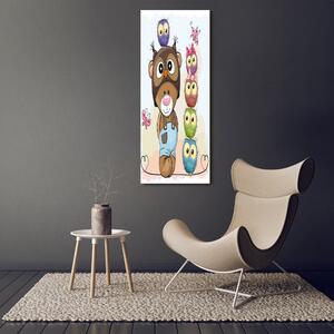 Tablou pe pânză canvas Ursul și Owl