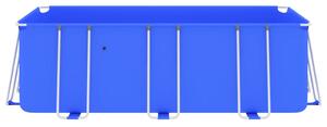 Piscină cu cadru de oțel, albastru, 400x207x122 cm