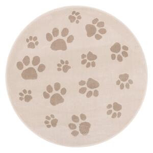 Covor pentru copii bej ø100 cm Paws Light Beige – FD