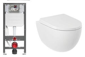 Set vas WC cu capac soft-close Kludi Resa D 24WCSET43, cadru încastrat Kludi Unifix 79300