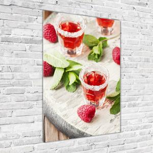 Imagine de sticlă Zmeură și băuturi