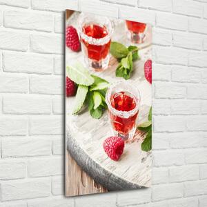 Imagine de sticlă Zmeură și băuturi