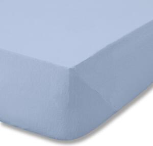 Cearceaf albastru deschis din flanelă cu elastic 135x190 cm Brushed – Catherine Lansfield