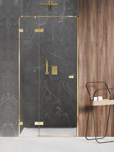 New Trendy Avexa Gold Shine uși de duș 120 cm înclinabilă auriu luciu/sticlă transparentă EXK-1638