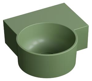 Omnires Ovo M+ lavoar 33x34 cm de colț clasică-de blat verde mat OVO335UWPOL