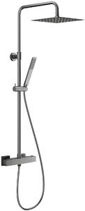 KFA Armatura Logon Gun Metal Grey set de duș perete cu termostat cu duș de ploaie grafit 5746-920-61