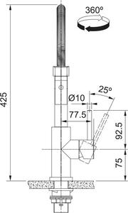 Franke Smart Glenda baterie bucătărie pe picior oţel inoxidabil 115.0747.475